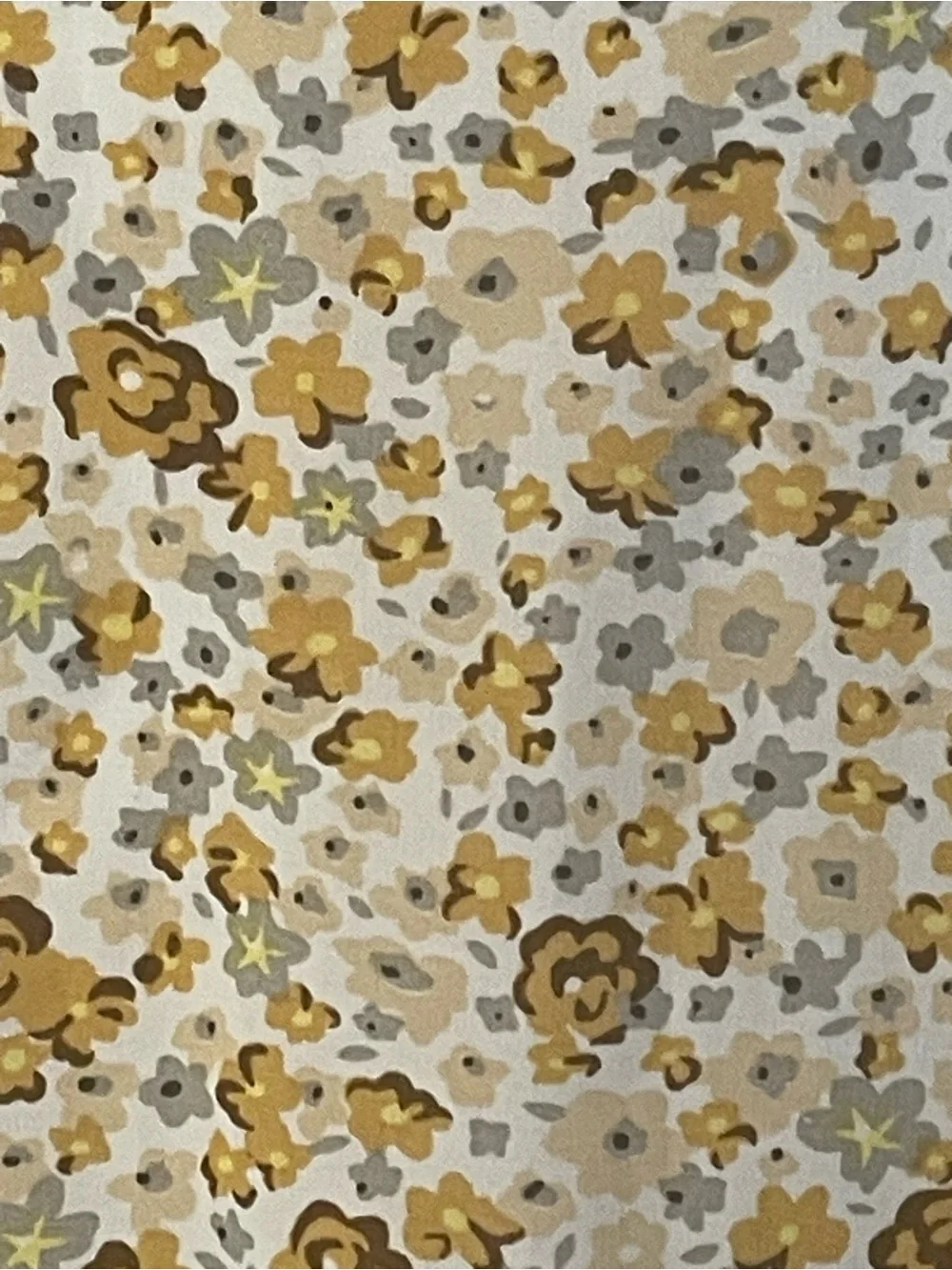 Darling Yellow/Cream Ditsy Floral Tiered Midi Skirt (final priced/as is)